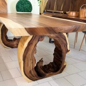 Tavolo con gambe tronco d'albero J13-1