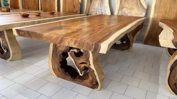 Tavolo con gambe tronco d'albero J03     L250cm - Image 3