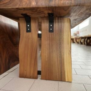 Gambe Rettangolari in Legno di Acacia