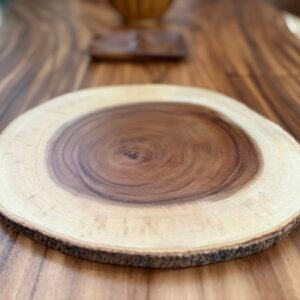 Tagliere Ampio "Tronco" in Legno Massello di Acacia