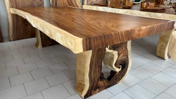 Tavolo con gambe tronco d'albero J01    L250cm - Image 2