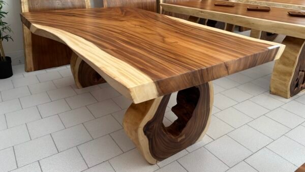 Tavolo con gambe tronco d'albero J18 L200cm - immagine 2