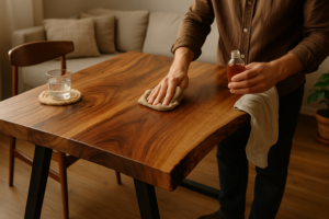 manutenzione tavolo in legno massello