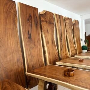 Tavole rettangolari in legno massello di acacia